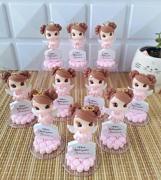 Lembrancinha Batizado Menina Biscuit Personalizada