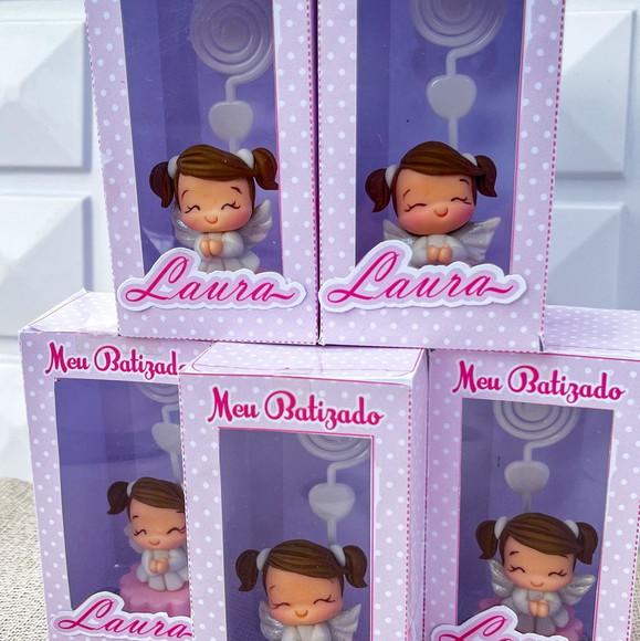 Lembrancinha de Batizado Anjinha Personalizada com Caixinha