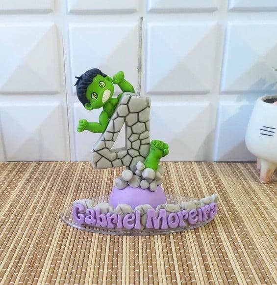 Mini Topo de Bolo Hulk
