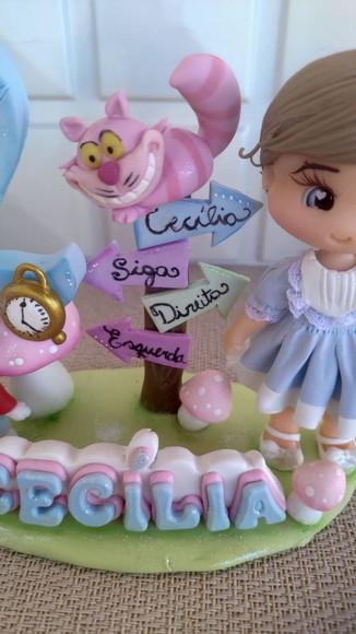 Topo de Bolo Alice no Pais das Maravilhas