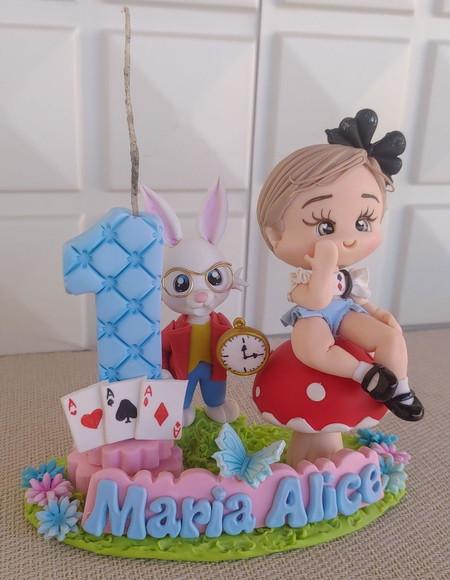 Topo de Bolo Alice no Pais das Maravilhas