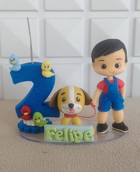 Topo de Bolo Bento e Totó