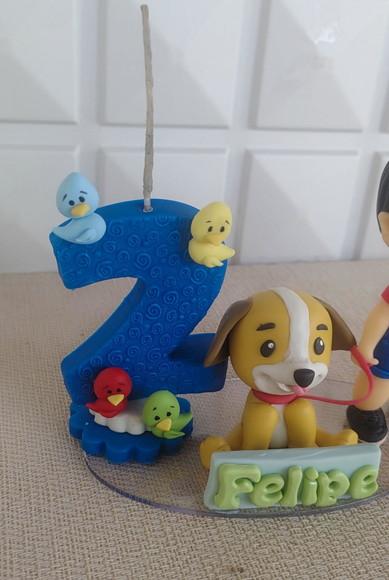 Topo de Bolo Bento e Totó