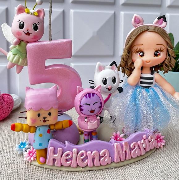 Topo de Bolo Casa Mágica da Gaby Personalizado em Biscuit
