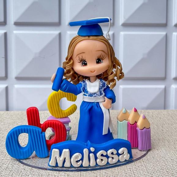 Topo de Bolo Formatura Infantil ? Personalizado em Biscuit