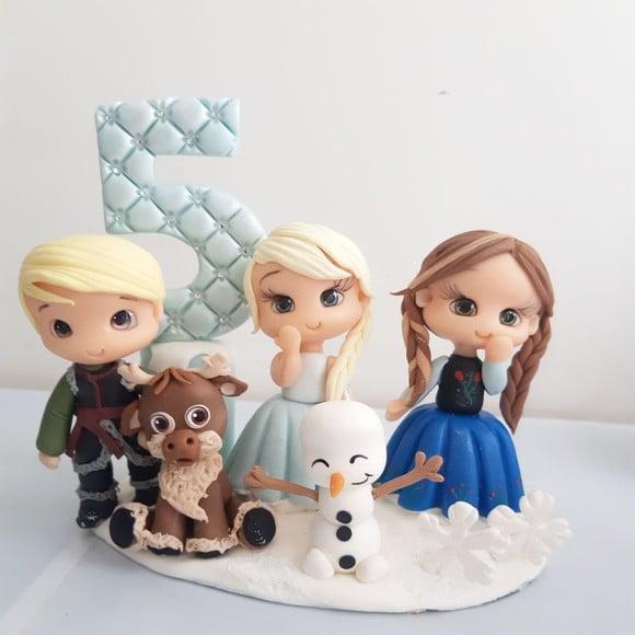 Topo de Bolo Frozen em Biscuit Personalizado