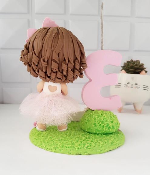 Topo de Bolo Menina Porquinha