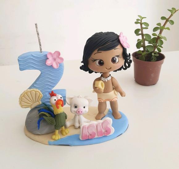 Topo de Bolo Moana Baby