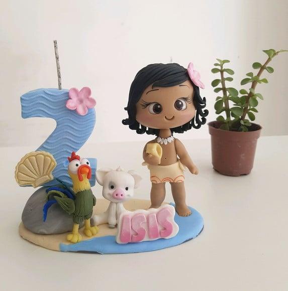 Topo de Bolo Moana Baby