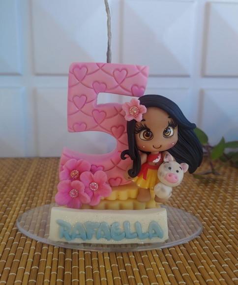Topo de Bolo Moana em Biscuit
