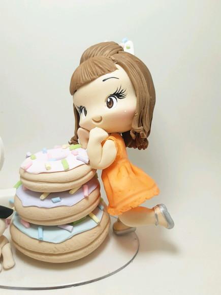 Topo de Bolo Personalizado Donuts
