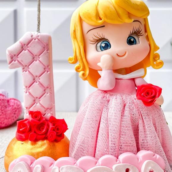 Topo de Bolo Princesa Aurora/bela Adormecida Biscuit