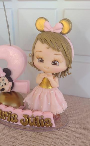 Topo de Bolo Ratinha Rosa