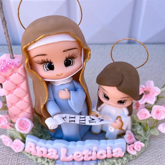 Topo de Bolo Santana Afetivo Personalizado em Biscuit
