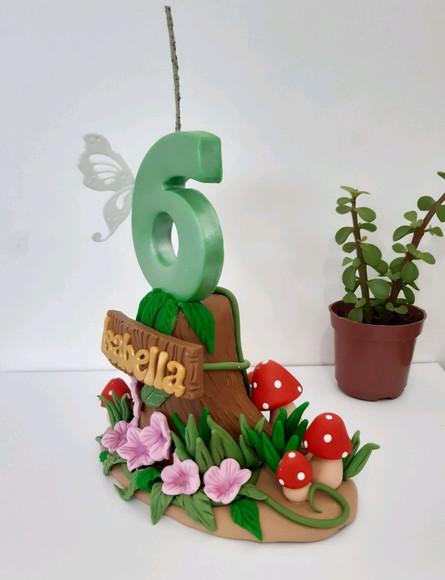 Topo de Bolo Sininho/tinkerbel em Biscuit
