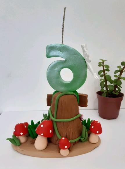 Topo de Bolo Sininho/tinkerbel em Biscuit