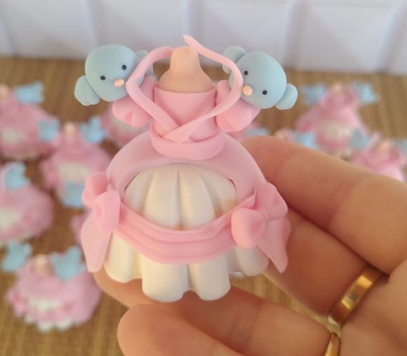 Topo Vestido Cinderela Biscuit Personalizado Nome
