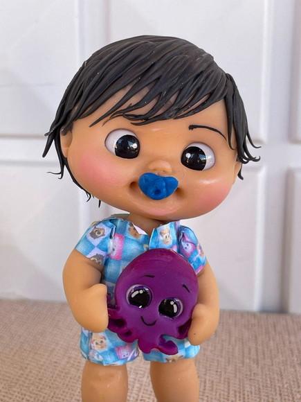 Vela Personalizada com Topo de Bolo( Tema Bolofofos)