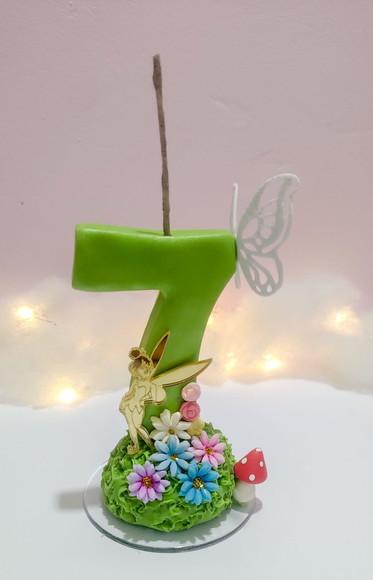 Vela Personalizada Sininho/tinkerbel em Biscuit