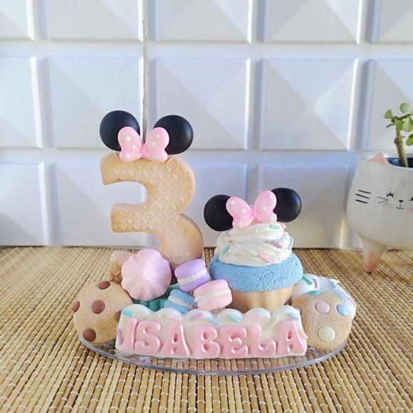 Vela Ratinha Confeiteira em Biscuit