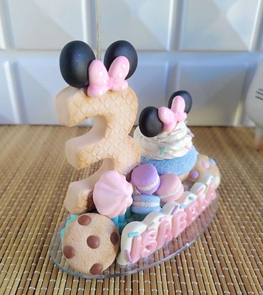 Vela Ratinha Confeiteira em Biscuit
