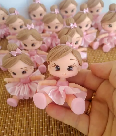 Aplique Bailarina em Biscuit