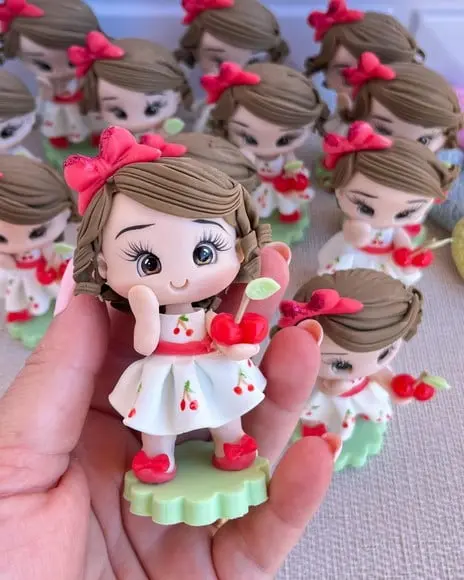 Aplique Cerejinha Biscuit Personalizado Lembrancinha