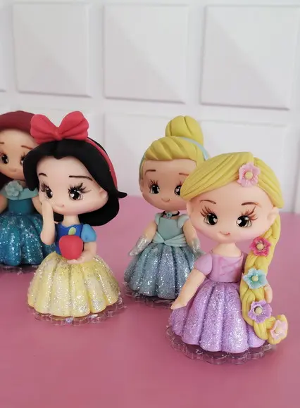 Aplique Princesas em Biscuit
