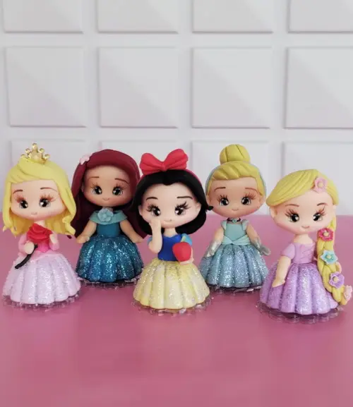 Aplique Princesas em Biscuit