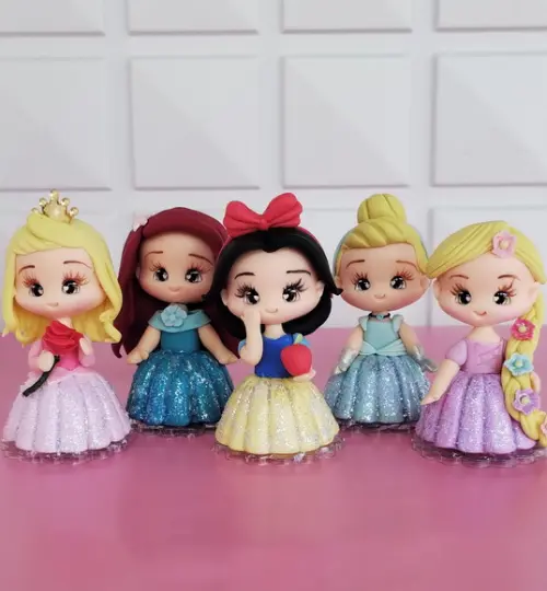 Aplique Princesas em Biscuit