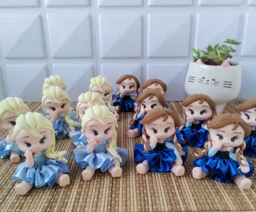Apliques Frozen em Biscuit para Personalizados