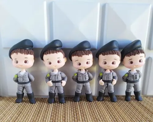 Apliques/lembrancinhas Policial em Biscuit
