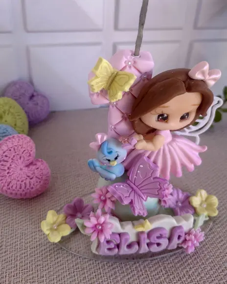 Festa Jardim Encantado Vela Personalizada