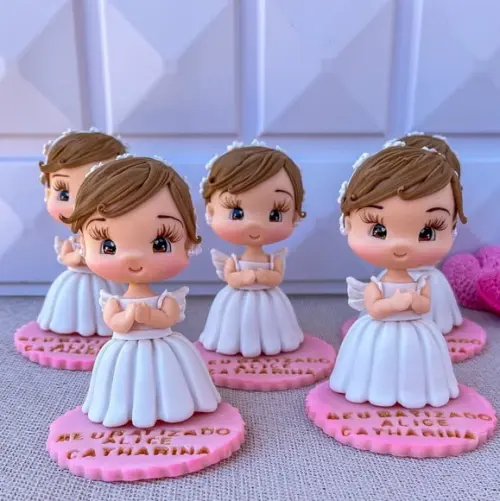 Lembrancinha Anjinha de Batizado Personalizada