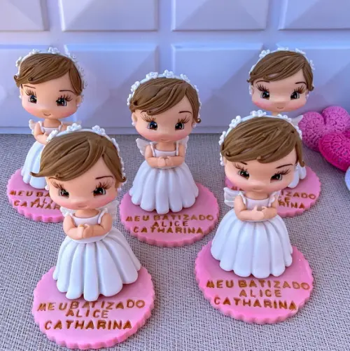 Lembrancinha Anjinha de Batizado Personalizada