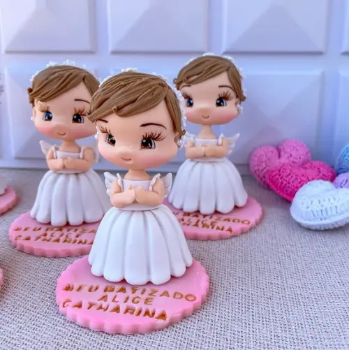 Lembrancinha Anjinha de Batizado Personalizada