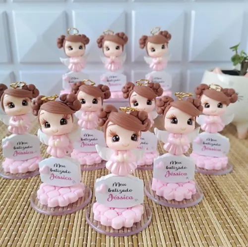 Lembrancinha Batizado Menina Biscuit Personalizada