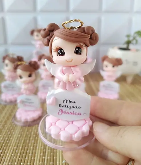 Lembrancinha Batizado Menina Biscuit Personalizada