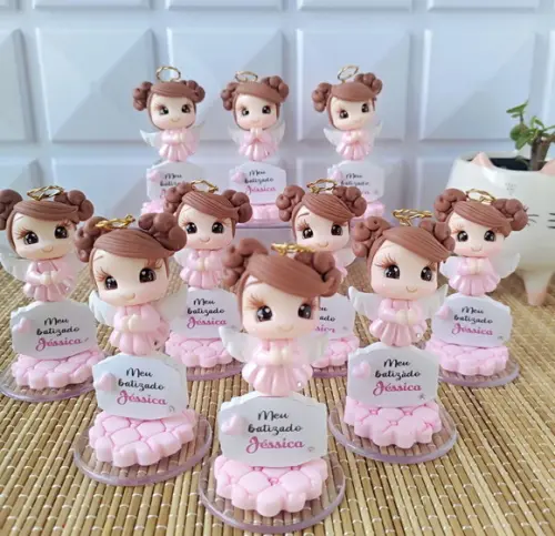 Lembrancinha Batizado Menina Biscuit Personalizada