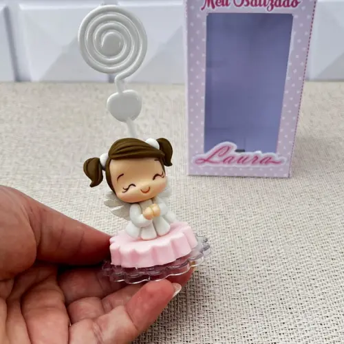 Lembrancinha de Batizado Anjinha Personalizada com Caixinha