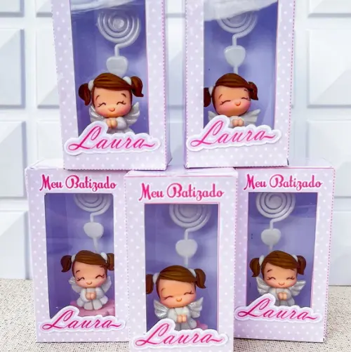 Lembrancinha de Batizado Anjinha Personalizada com Caixinha