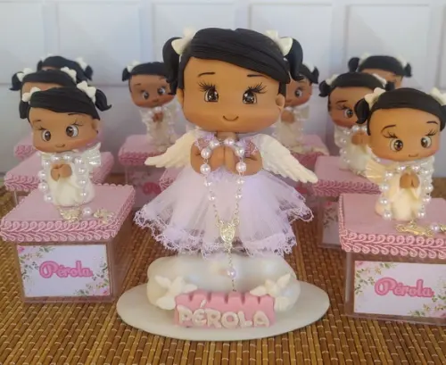 Lembrancinhas/apliques Batizado em Biscuit