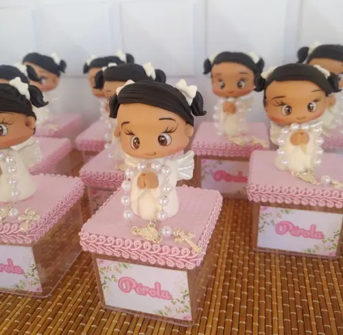 Lembrancinhas/apliques Batizado em Biscuit