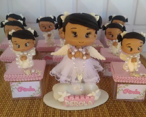 Lembrancinhas/apliques Batizado em Biscuit