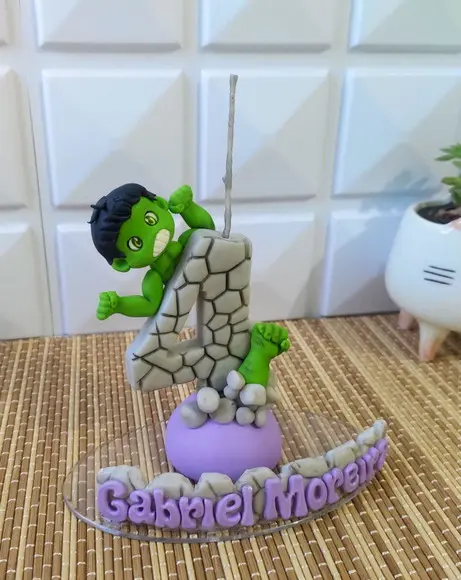 Mini Topo de Bolo Hulk