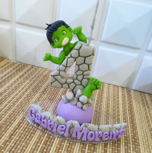 Mini Topo de Bolo Hulk