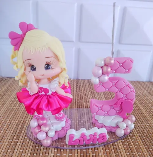 Topo de Bolo Barbie