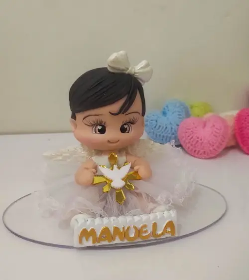Topo de Bolo Batizado/anjinha