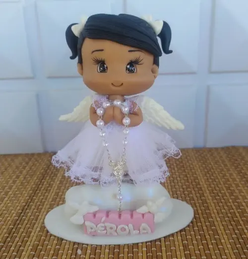 Topo de Bolo Batizado/anjinha