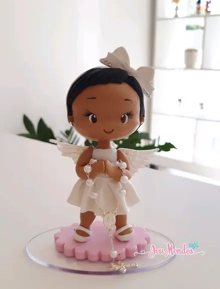 Topo de Bolo Batizado/anjinha